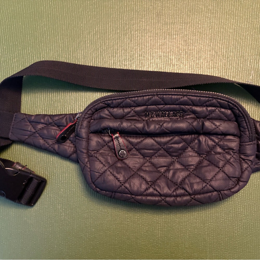 MZ Wallace Quilted Black Belt Bag Fanny Designer